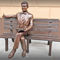 Custom Bronze Statue of New Jersey Councilman Michael Yun on Bench