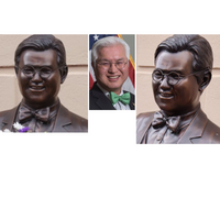 Custom Bronze Statue of New Jersey Councilman Michael Yun on Bench