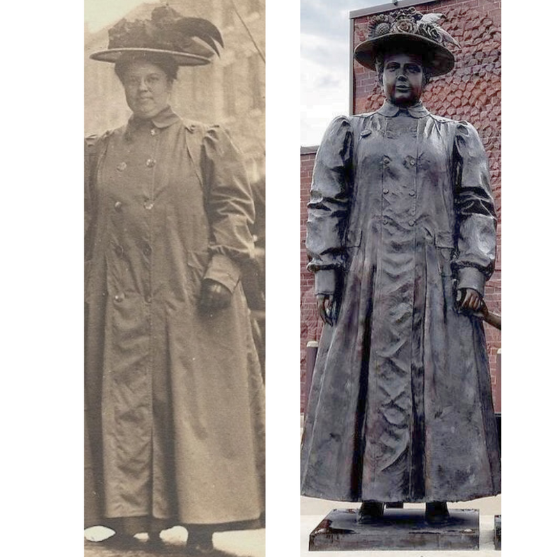 Custom Bronze Statue of Historic Figure Anna Laura Hill