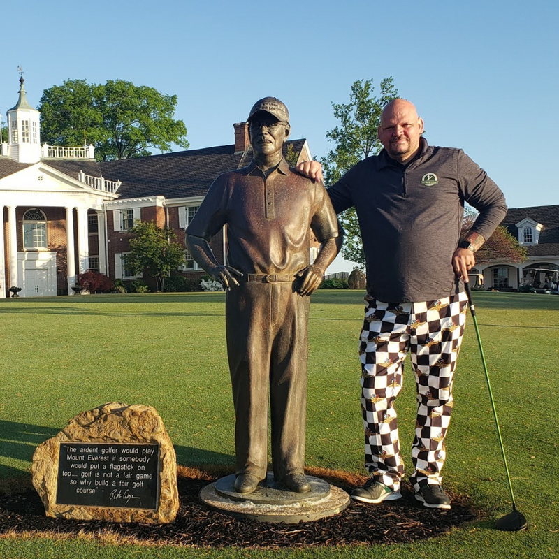 Custom Bronze Statue of Famous Golf Architect Pete Dye