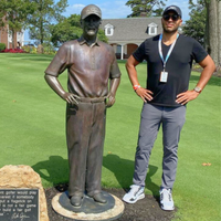 Custom Bronze Statue of Famous Golf Architect Pete Dye