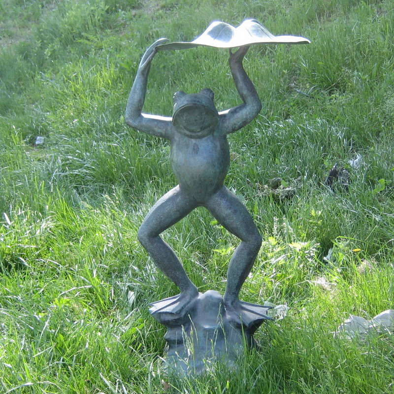 Bronze Lotus Frog Fountain