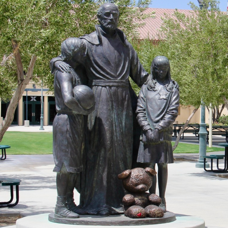 Bronze Teddy Bear Statue