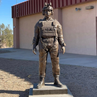 Custom Bronze Soldier Statue US Army Military Freefall Jumper