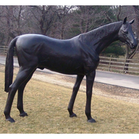 Bronze Thoroughbred Horse Statue Right Facing