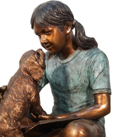 Puppy Kisses and Reading Statue