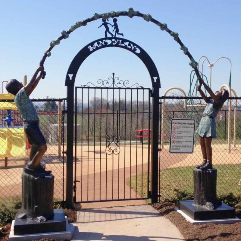 Arbor Children Bronze Statue