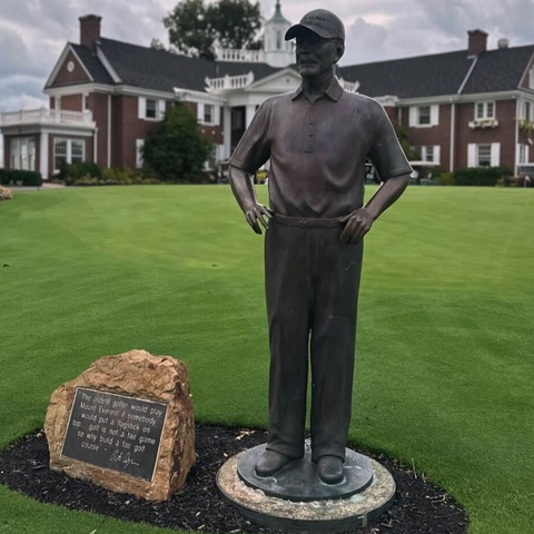 Custom Bronze Statue of Famous Golf Architect Pete Dye