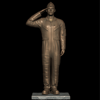 Saluting Air Force Pilot Statue