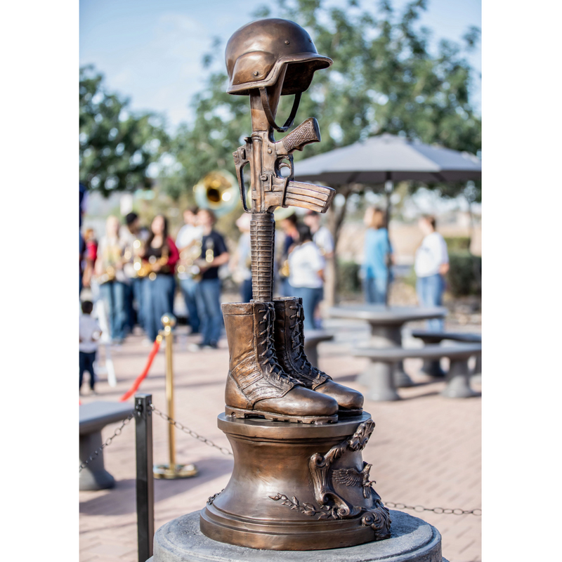 Bronze Fallen Soldiers Battlefield Cross Statue