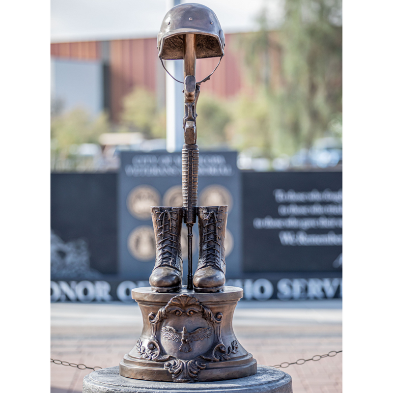 Bronze Fallen Soldiers Battlefield Cross Statue