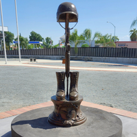Bronze Fallen Soldiers Battlefield Cross Statue