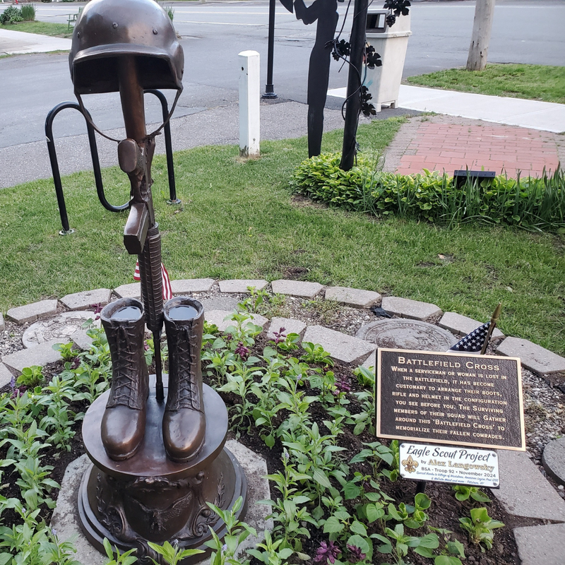 Bronze Fallen Soldiers Battlefield Cross Statue