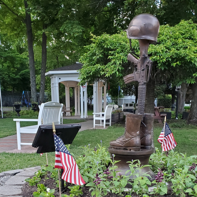 Bronze Fallen Soldiers Battlefield Cross Statue