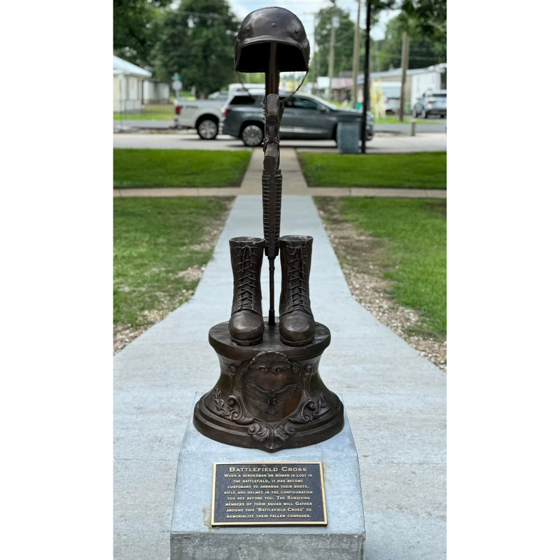 Battlefield Cross Bronze Plaque