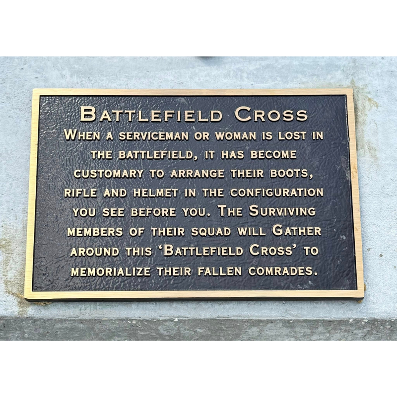 Battlefield Cross Bronze Plaque
