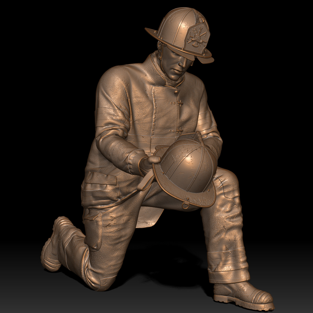 Remember the Fallen Bronze Firefighter Memorial Statue