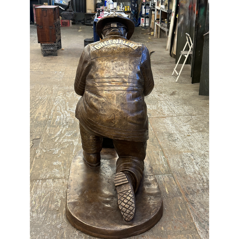 Moment of Silence Bronze Firefighter Memorial Statue