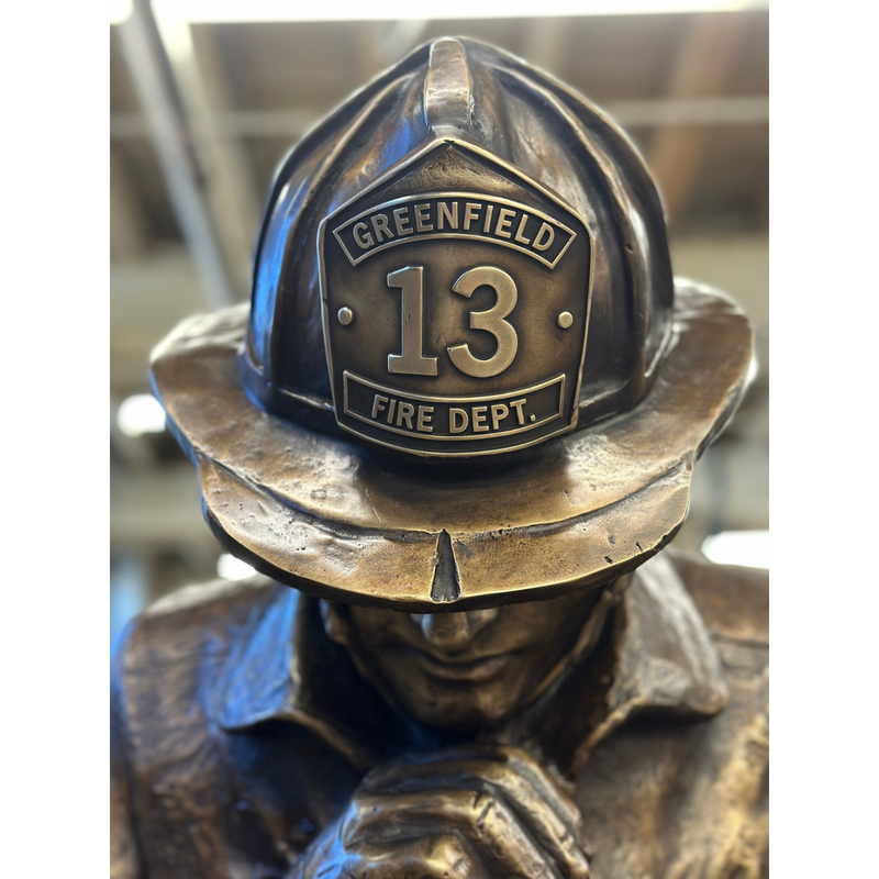 Moment of Silence Bronze Firefighter Memorial Statue