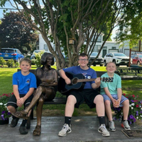 Custom Bronze Statue of Cathy Lee on Park Bench