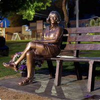 Custom Bronze Statue of Cathy Lee on Park Bench