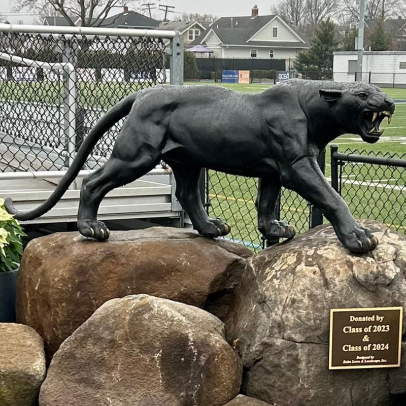Bronze Prowling Panther Statue