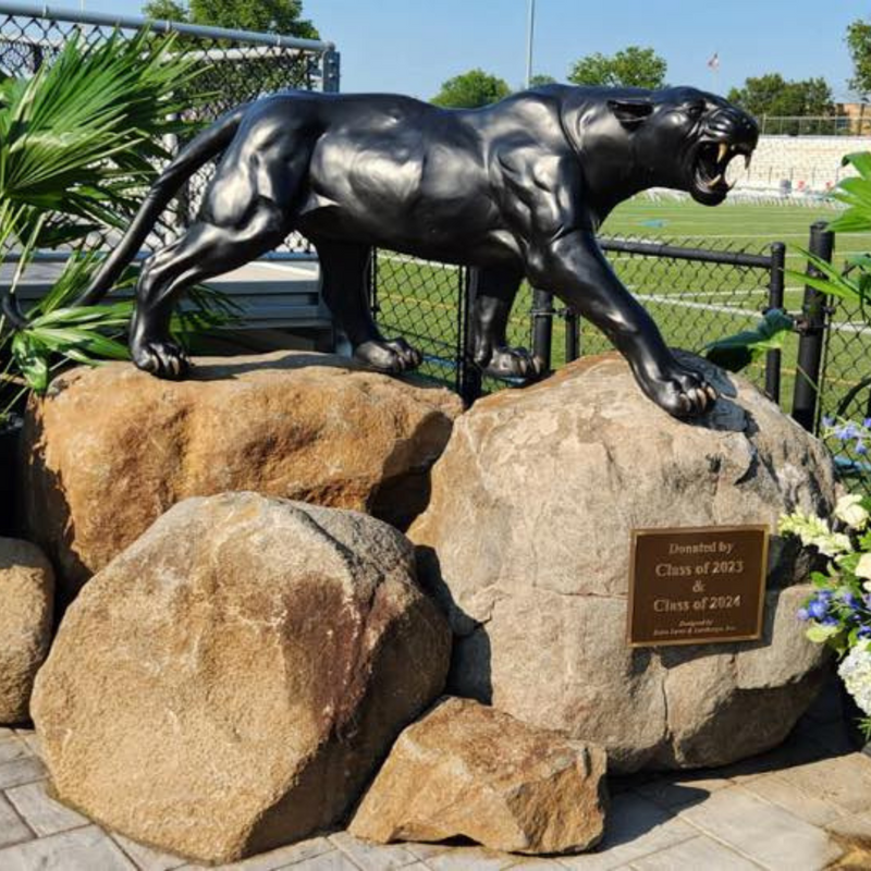 Bronze Prowling Panther Statue