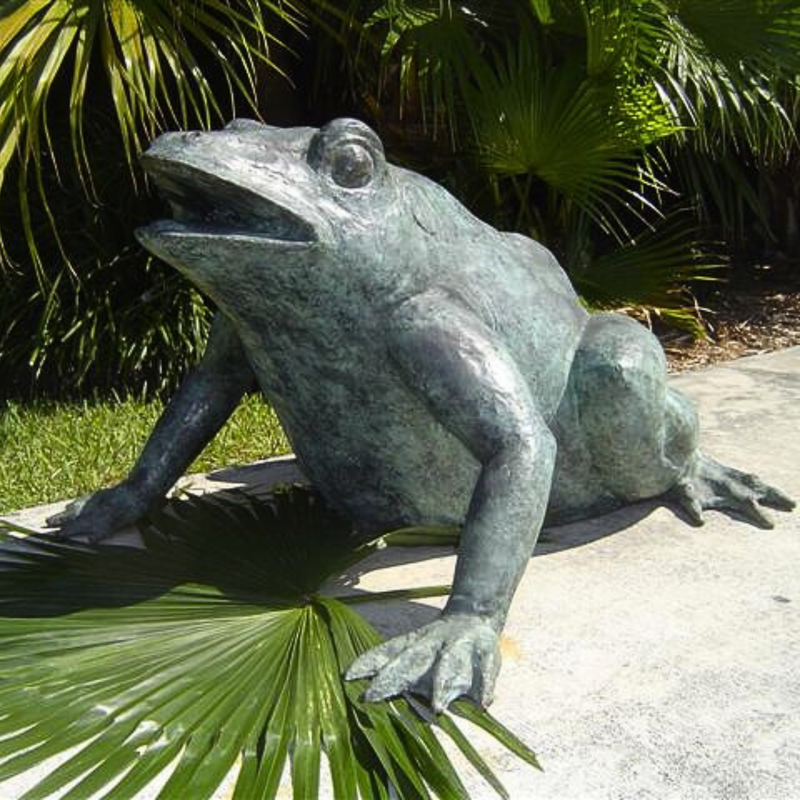 Bronze Jungle Frog Fountain