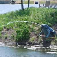 Bronze Jungle Frog Fountain