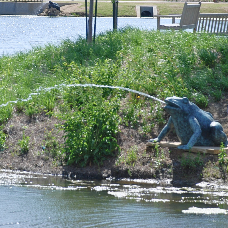 Bronze Jungle Frog Fountain