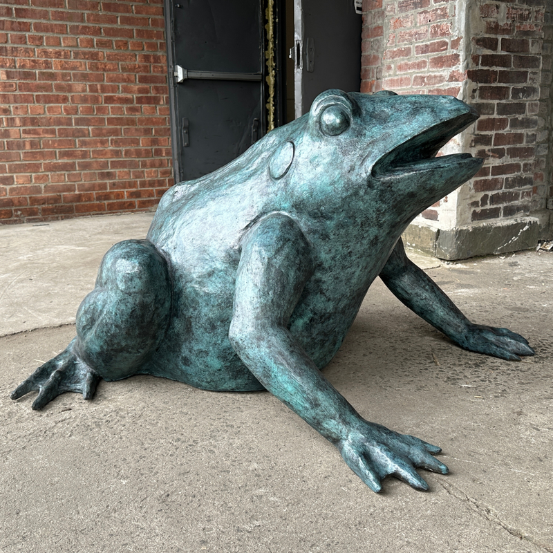 Bronze Jungle Frog Fountain