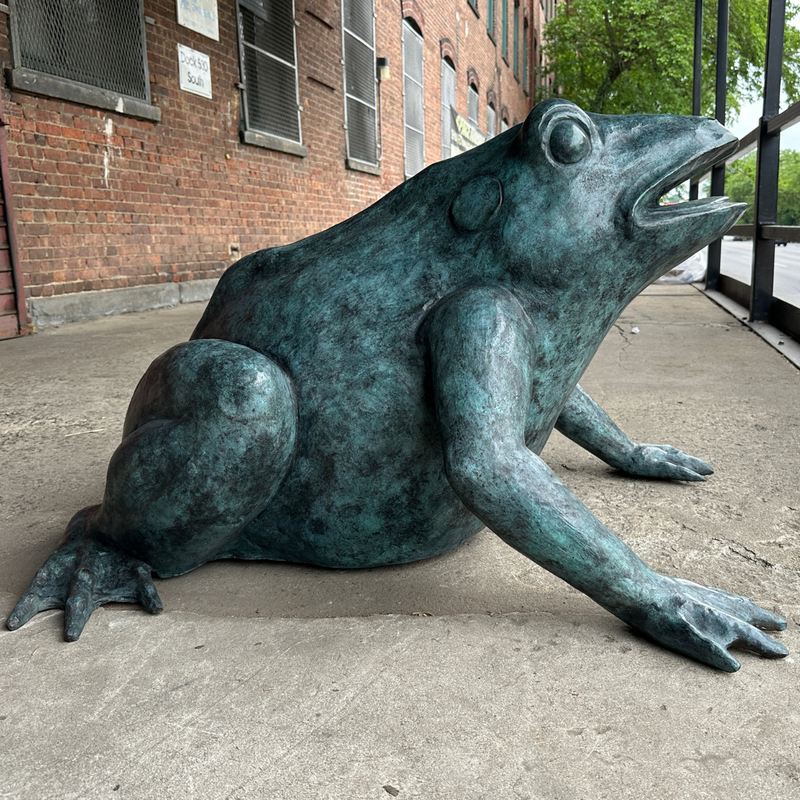 Bronze Jungle Frog Fountain