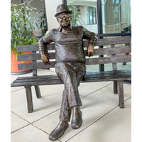 Custom Bronze Statue of Chesapeake Beach Mayor Gerald Donovan on Bench