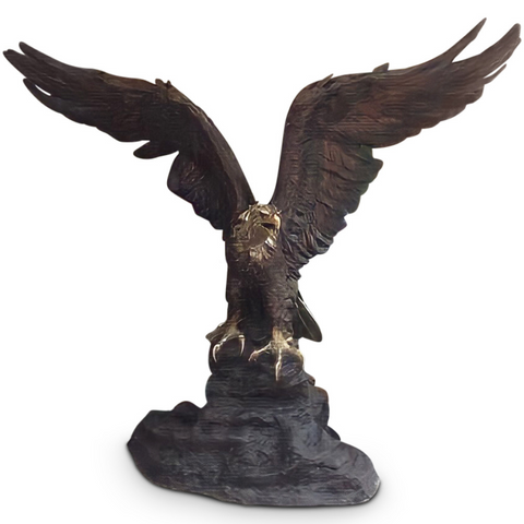 Large Commanding Outdoor Bronze Eagle Statue