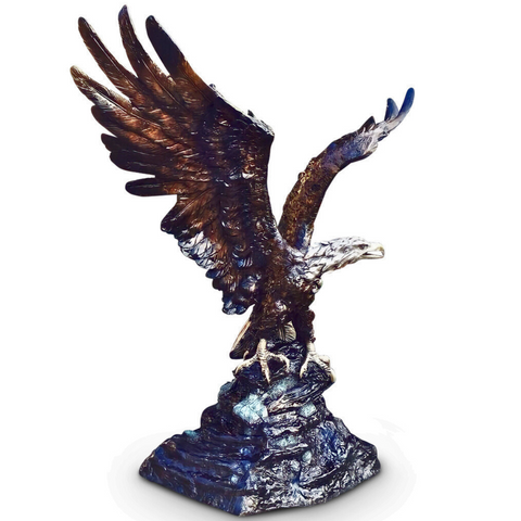 Large Commanding Outdoor Bronze Eagle Statue