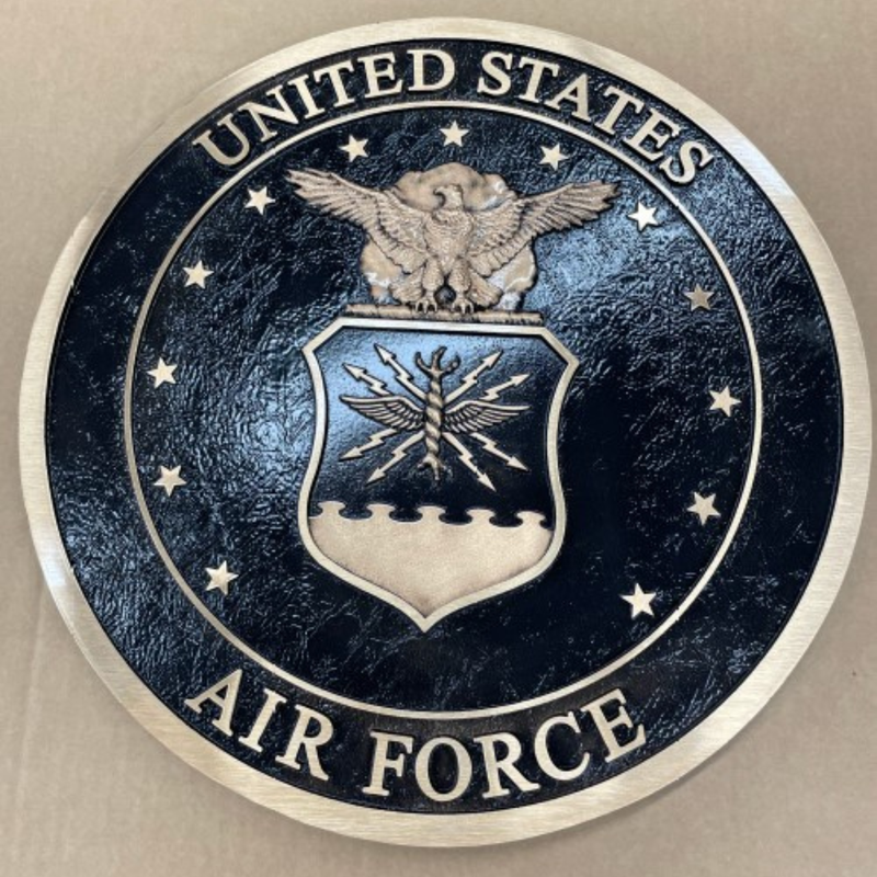 Bronze Military Plaque of the United States Air Force Seal