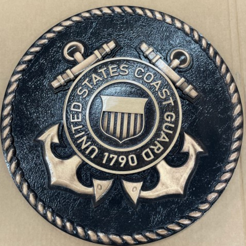 Bronze Military Plaque of the United States Coast Guard Seal