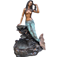 Daydreaming Mermaid Bronze Fountain