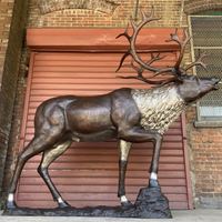 Custom Bronze Caribou Deer Statue