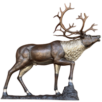 Custom Bronze Caribou Deer Statue