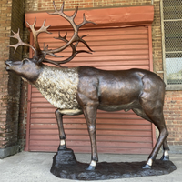 Custom Bronze Caribou Deer Statue