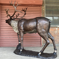 Custom Bronze Caribou Deer Statue
