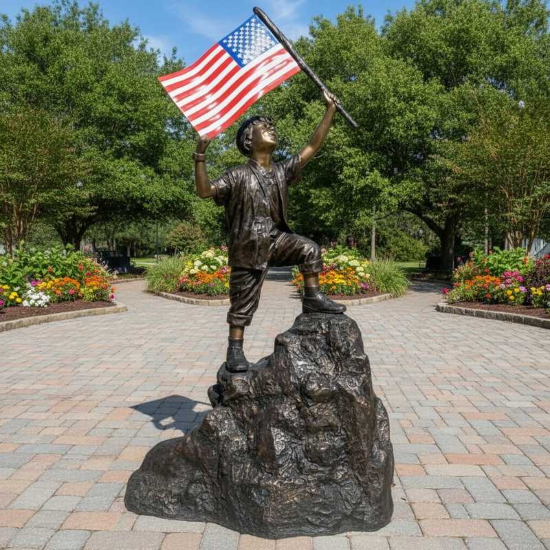 I Love My Country Custom Limited-Edition Bronze Statue