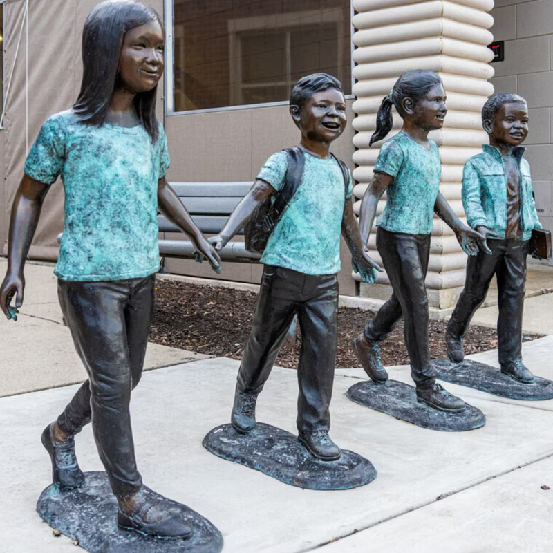Celebrate Diversity Fun with Friends Bronze Statue Set