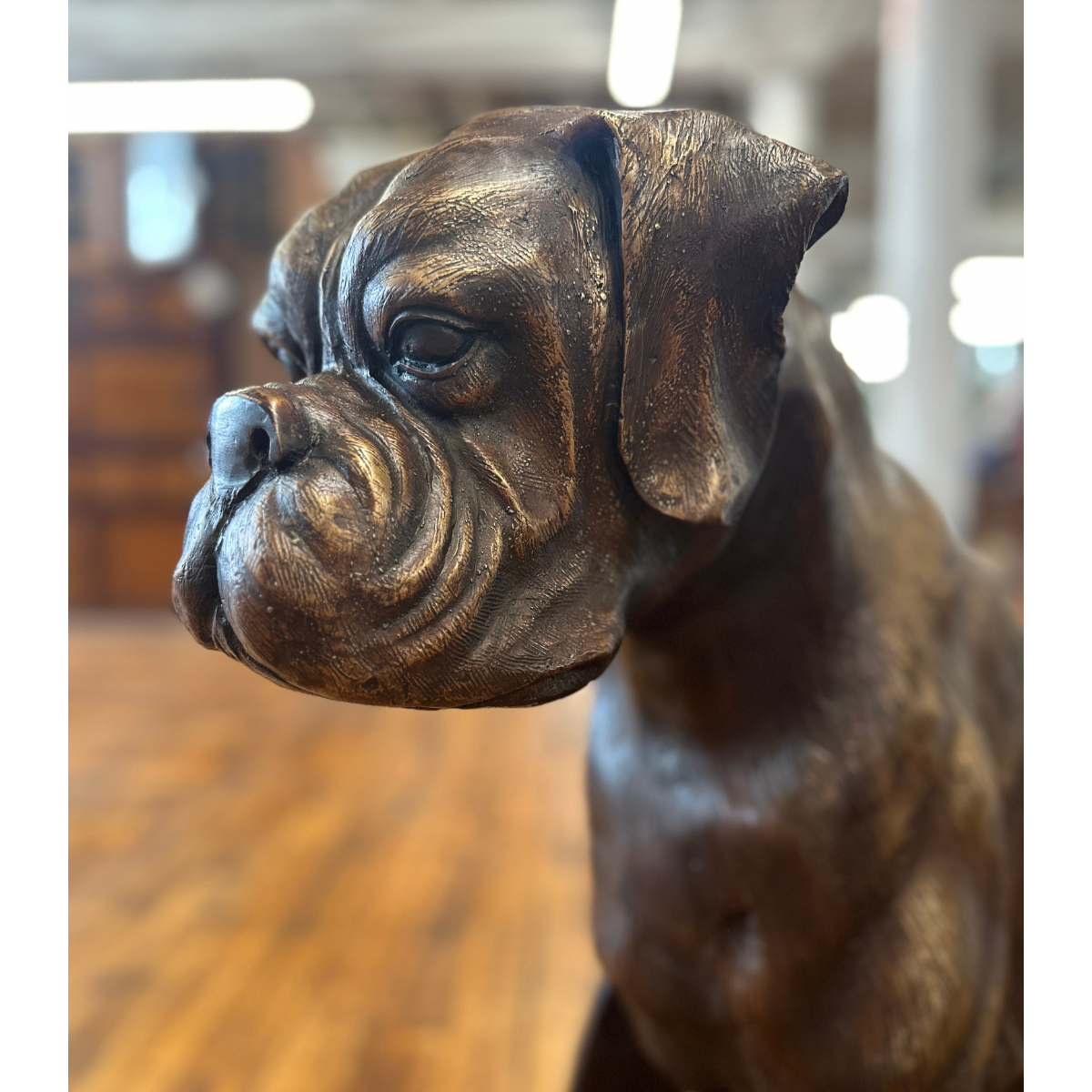 Statues et sculptures en résine de type chien Boxer | Déco et Artisanat