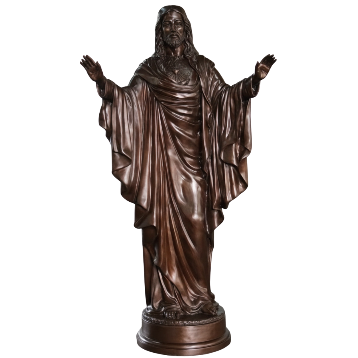 Large Bronze Jesus Statue with Open Arms | Randolph Rose Collection