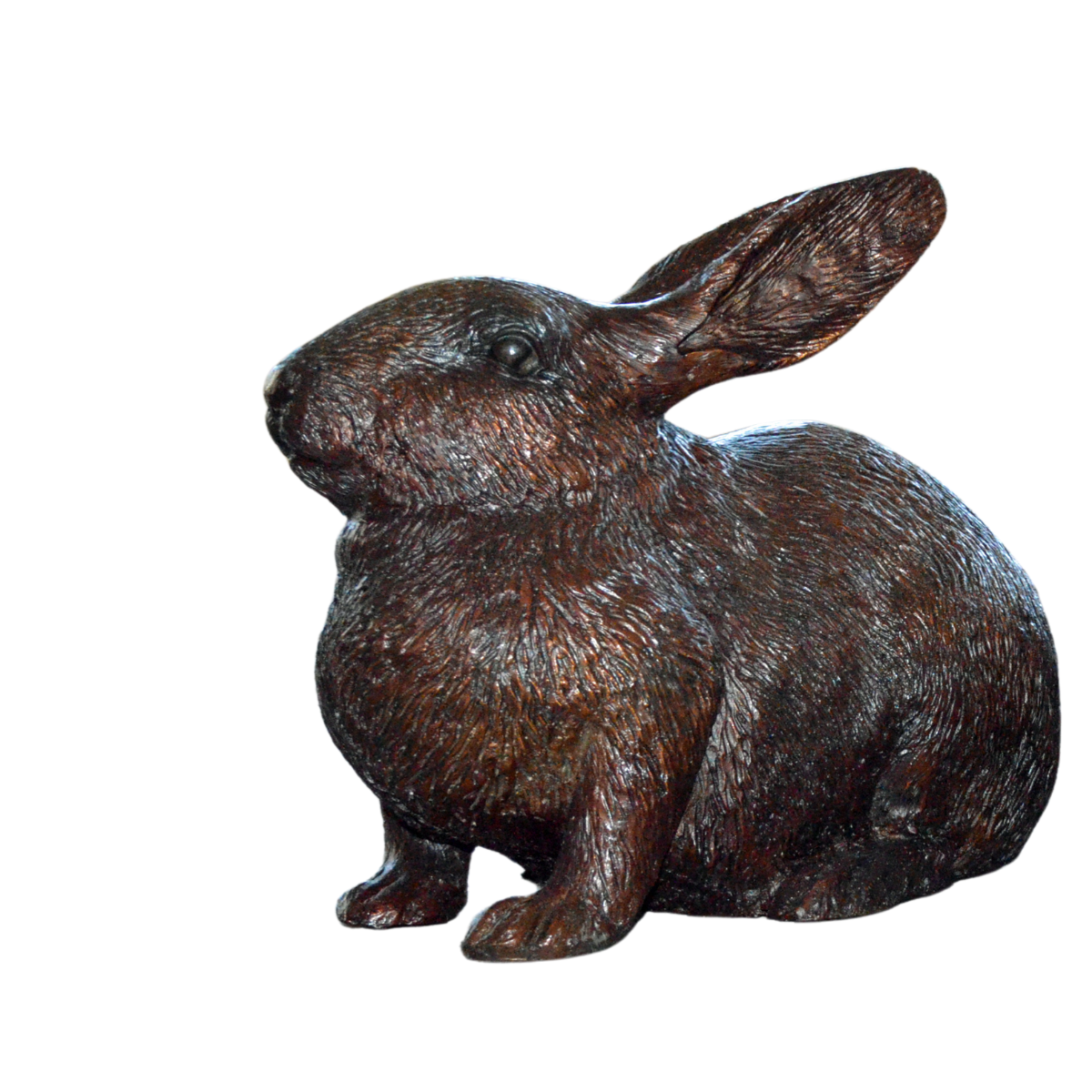 Pair of Life-size Bronze Rabbit Statues on Bronze Bases | Randolph Rose ...