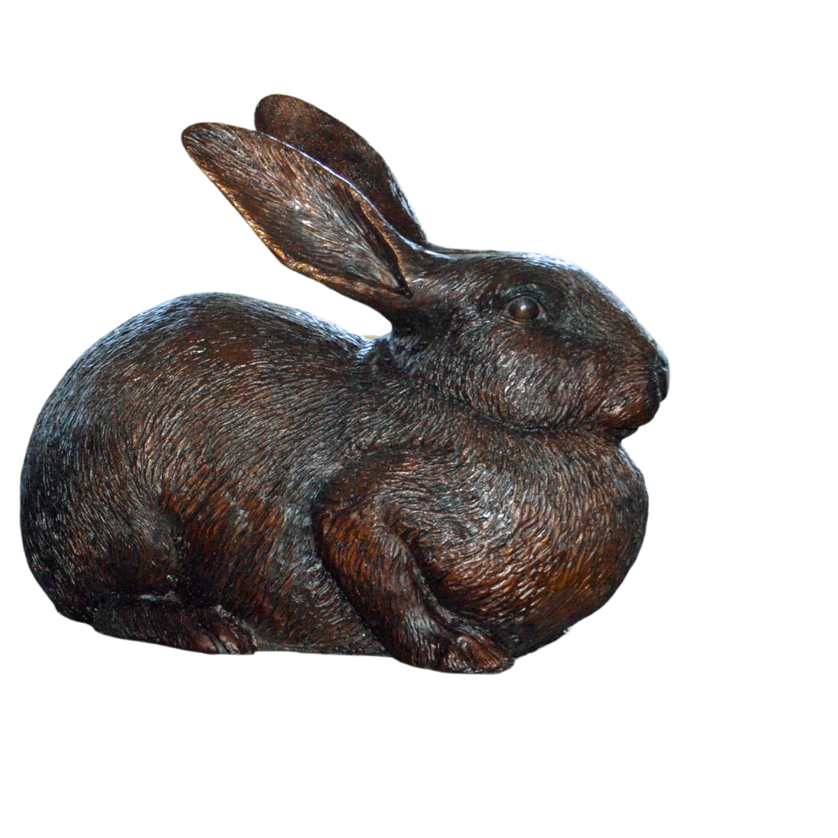 Pair of Life-size Bronze Rabbit Statues on Bronze Bases | Randolph Rose ...