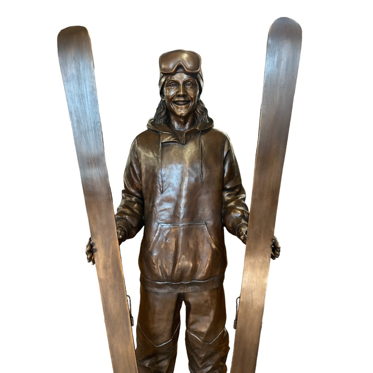 スノーレッツ 木彫り 置物 Custom Bronze Ski Statue of a Male Skier | Randolph Rose Collection