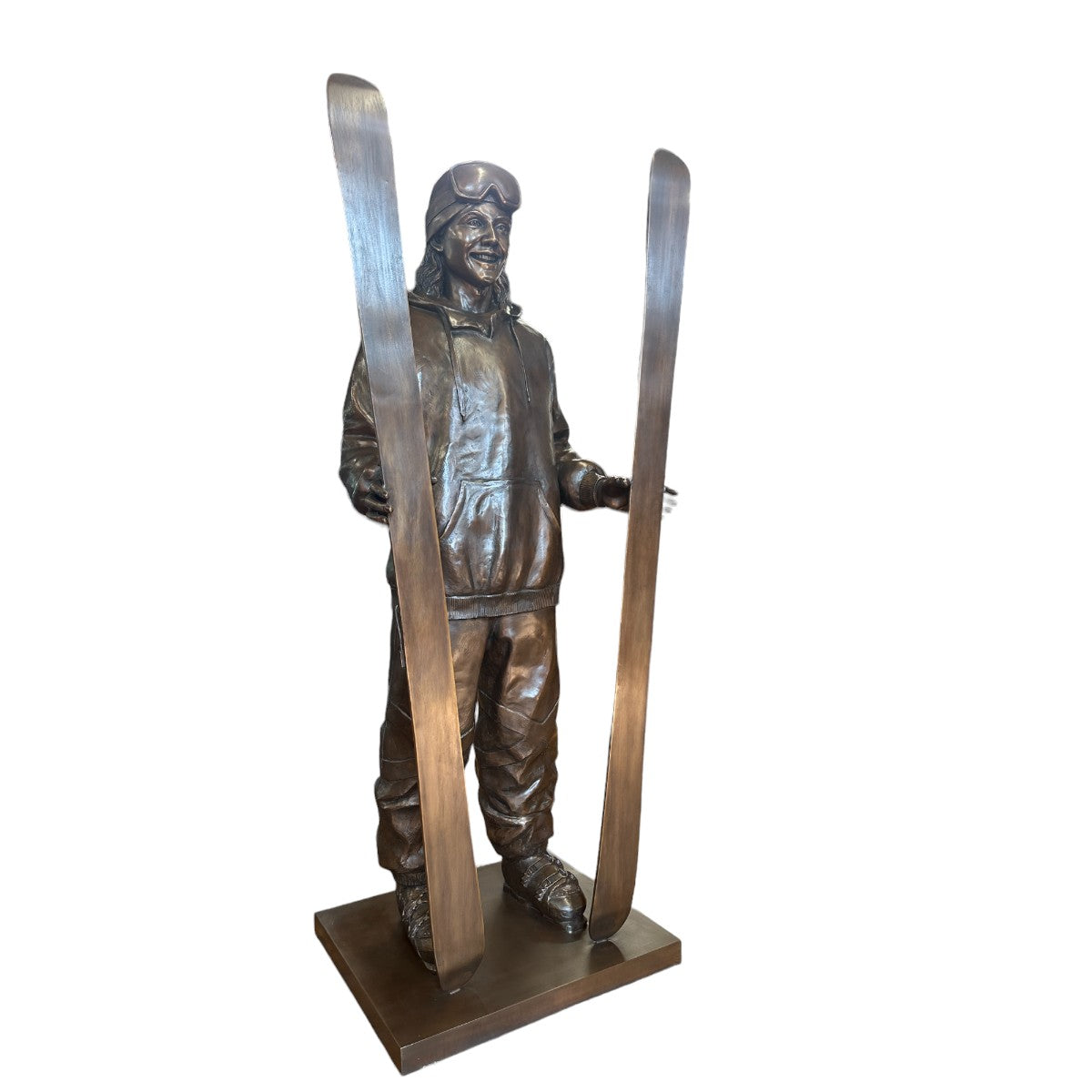 Custom Bronze Ski Statue of a Male Skier | Randolph Rose Collection